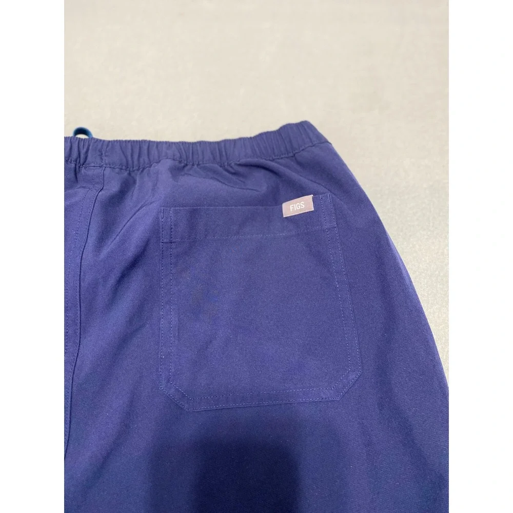 FIGS Technical Collection Mens Navy Blue Scrub Pants Medium Cargo‎ Zip Fly